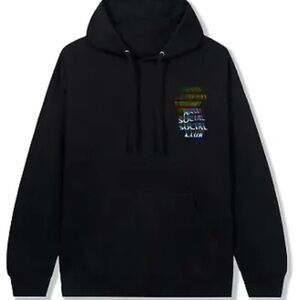 Anti Social Social Club Channel 747 Black Hoodie XL *AUTHENTIC*